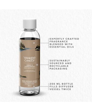 Yankee Candle Signature Reed Diffuser Refill | Amber & Sandalwood | 200ml | Up to 20 weeks of Fragrance | Perfect Gifts for Women Amber & Sandalwood Diffuser Refill - Buy Online on SooperMarket.com