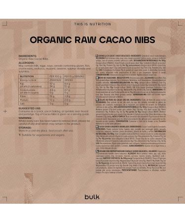 Organic Raw Cacao Nibs 250g - Bulk Pack of 1 | Packaging May Vary - Buy Online on SooperMarket.com
