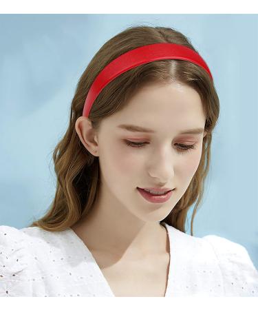 10 Pcs Vintage Non-Slip PU Leather Headband Set for Women & Girls - Multicolor Wide Hairbands | International Shipping Available - Buy Online on SooperMarket.com