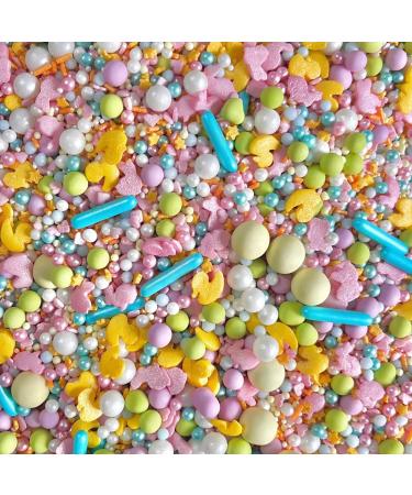 Easter sprinkles for cakes cupcake edible toppers sprinkle mix blend lilac pink yellow bunny pearls party decoration baking biscuits cake topper balls chocolate balls HOPPY EASTER - Buy Online on SooperMarket.com