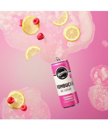 Remedy Kombucha Raspberry Lemonade 12x250ml - Sparkling Live Cultured Drink - Buy Online on SooperMarket.com