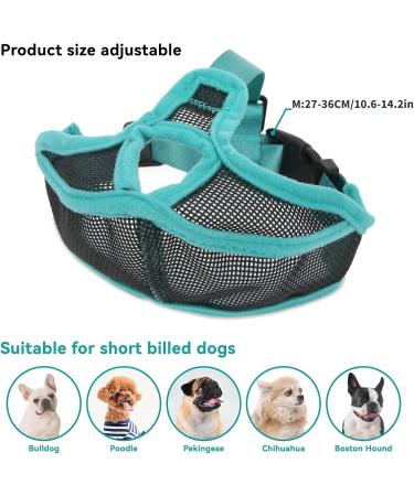 Adjustable Mesh Muzzle for Short Snout Dogs - Breathable Anti-Bite Solution for French Bulldogs - Buy Online on SooperMarket.com