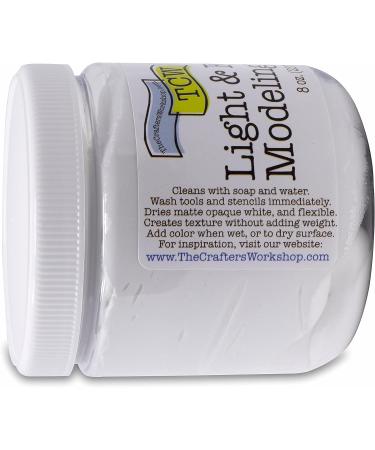 The Crafters Workshop 8oz Light/Fluffy Modeling Paste | Surface Prep & Dimension Additive for Acrylics & Oils | Ideal for Canvas, Paper, Wood | Texturizing Medium - Buy Online on SooperMarket.com