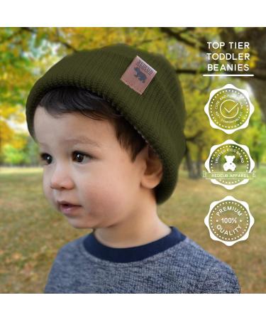 RED CUB Toddler Baby Beanie | Knit Winter Hat | Forest Green | 12-36 Months - Buy Online on SooperMarket.com