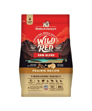 Stella & Chewy's Wild Red Dry Dog Food Raw Blend High Protein Wholesome Grains Prairie Recipe, 3.5 lb. Bag