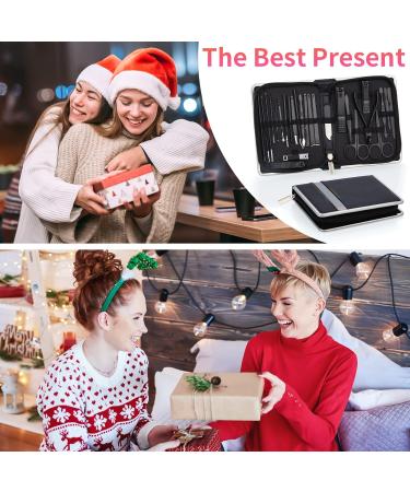 Coolzon 26-Part Professional Stainless Steel Manicure Set - Nail Clip Tools for Perfect Manicure & Pedicure | Advanced Zip Pocket Design - Buy Online on SooperMarket.com