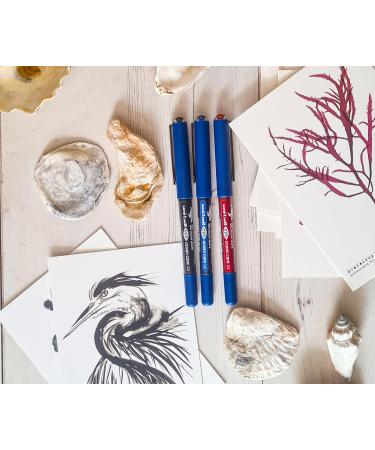 Uni-Ball Eye Ocean Care UB-157ROP 0.7mm Fine Ballpoint Pen - Water-Repellent Blue Ink for Writing Drawing & Art (5-Pack) - Buy Online on SooperMarket.com