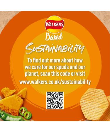 Walkers Oven Baked Cheese & Jalapeno Crisps 6 x 22g - Deliciously Spicy Snack Pack - Buy Online on SooperMarket.com