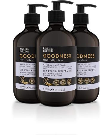 Baylis & Harding Goodness Sea Kelp & Peppermint Toiletries Bundle - 6 x 500ml Vegan Body & Hand Wash - Buy Online on SooperMarket.com