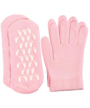Moisturising Gloves and Socks for Dry Hands Spa Moisture Socks Foot Gel Spa Softens Cracked Silicone Foot Moisturiser Socks and Gloves for Hands Feet Overnight Hydrating Care