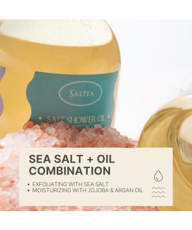 Saltea Salt Shower Oil - Non-Greasy Cleansing & Hydrating Jojoba & Argan Oil Paraben & Sulfate Free Skin Care - 11.8 Oz for Soft Skin - Buy Online on SooperMarket.com