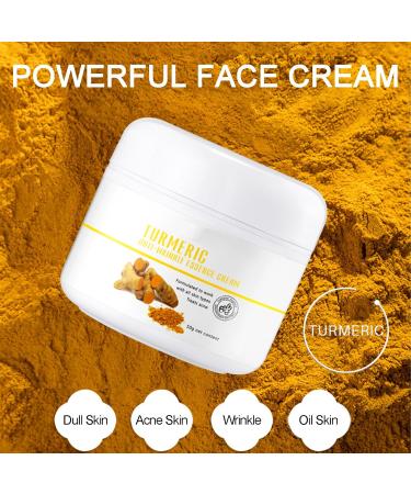 Turmeric Face Cream - Natural Moisturizer for Face & Body | Anti-Aging Turmeric Facial Cream for All Skin Types - Smooths Fine Lines & Wrinkles - Buy Online on SooperMarket.com