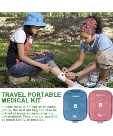 Rnhdly 2-Piece Travel Pharmacy Bag | Waterproof Mini First Aid Bag for Medication Emergency Essentials | Portable & Compact for Office Travel & Camping - Buy Online on SooperMarket.com