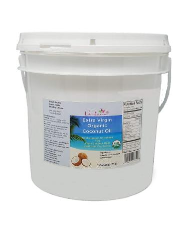 Organic Verdana Extra Virgin Coconut Oil  USDA Organic, Unrefined Cold Pressed Oil for Baking and Cooking  1 Gallon 128 Fl Oz (Pack of 1)