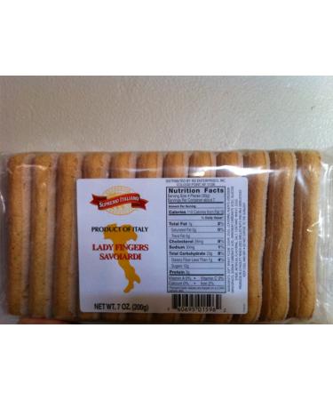Supremo Italiano (Product of Italy) Savoiardi Ladyfingers Lady Fingers, 7-Ounce Packages (Pack of 2)