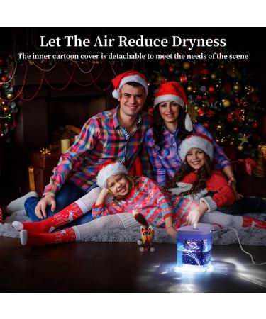 Beioue 1000ML Cool Mist Humidifier with Night Light - Home & Office Air Humidifier - Waterless Auto-Off - Light Wood Grain Design - Buy Online on SooperMarket.com