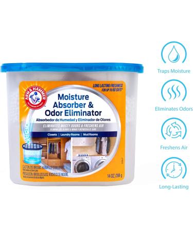 Arm & Hammer Fragrance Free Disposable Moisture Absorber & Odor Eliminator - 14 oz Tub | International Shipping Available - Buy Online on SooperMarket.com