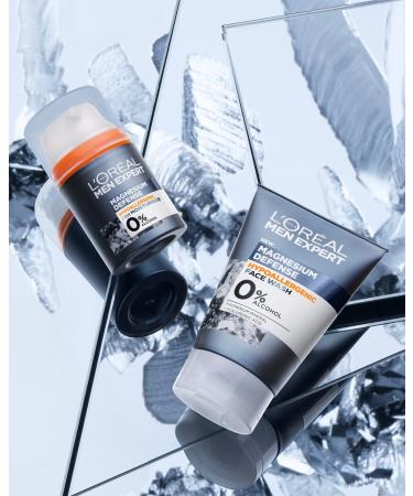 L'Or al Paris Men Expert Sensitive Skin Moisturiser 50ml - Magnesium Defence & Hyaluronic Acid | Hypoallergenic 24H Daily Moisturiser - Buy Online on SooperMarket.com