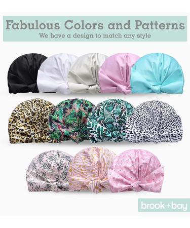 Luxury Black Shower Cap for Women with Bow - Reusable & Waterproof, Adjustable Hair Cover - Buy Online on SooperMarket.com