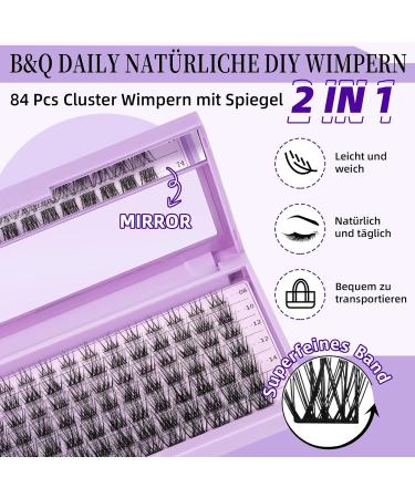 Shop Z11 Eyelash Extensions - 84 PCs Individual DIY Lash Clusters for Beginners | Reusable Single Eyelashes C-8-16mm - Perfect for At-Home Applications - Buy Online on SooperMarket.com