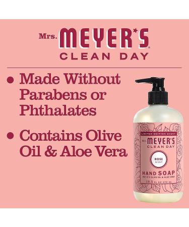 Mrs. Meyer's Rose Hand Soap with Essential Oils - Biodegradable Formula - 12.5 fl. oz - Buy Online on SooperMarket.com