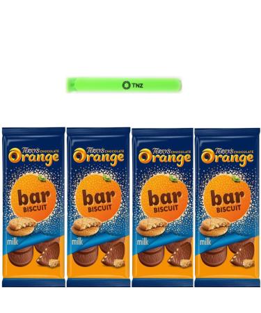 Terry s Chocolate Orange Crunchy Biscuit Bar 90g x 4 Includes 1 Sealing Bag Clip