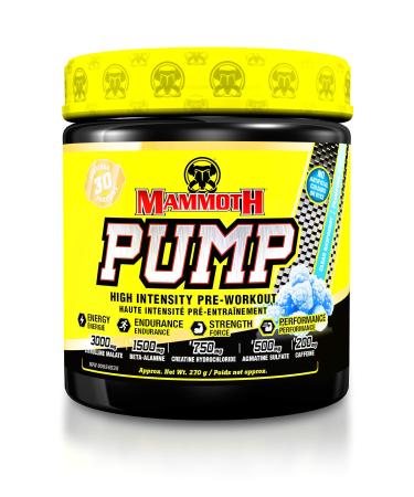 MAMMOTH PUMP Pre Workout Powder Superior Muscle Pumps Increase Strength & Endurance Explosive Power & Energy Supplement Heightened Focus Quick Recovery Reduced Soreness (30 Serves Clear Raspberry) Clear Raspberry 270 g (Pack of 1)