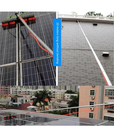 Window Cleaning Pole/Water Fed Telescopic Brush/Extendable Cleaner Conservatory Roof for Photovoltaic Panel Cleaning Trucks Windows Brush Head (Color : 11m Pole Size : 50Cm Brush Head) (11m Pole 11m Pole 30Cm Brush Head - Buy Online on SooperMarket.com