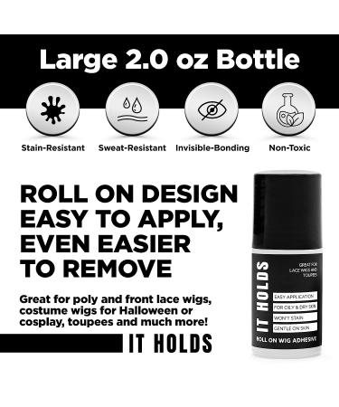 Premium Roll-On Body Glue for Skin - Liquid Fashion Tape | Butt & Body Glue | Sweat Resistant Adhesive | Wig & Sock Glue | Residue-Free | Made in USA - 2oz (1 Pack) - Buy Online on SooperMarket.com