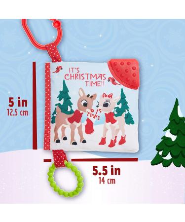 Rudolph The Red-Nosed Reindeer Teether Book - Soft Crinkle, Mirror, Christmas Toy | Kids Preferred | Boys & Girls 0+ | 5 Inches - Buy Online on SooperMarket.com