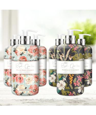 Baylis & Harding Royale Garden Hand Wash Bundle - 6 Peach Peony & Jasmine + 6 Verbena & Chamomile (12 x 500ml) - Vegan Friendly - Buy Online on SooperMarket.com