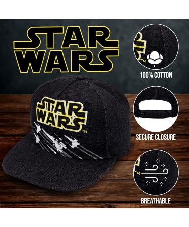 Star Wars Classic Embroidered Logo Youth Baseball Cap - Black/Yellow/Silver - Buy Online on SooperMarket.com