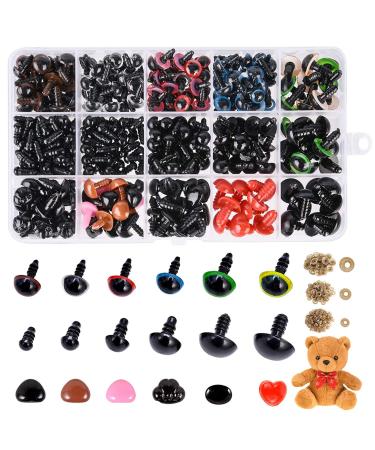 Safety Eyes and Noses  792PCS Colorful Safety Eyes for Amigurumi with Washers for Crafts/Crochet/Stuffed Animals Multicolored