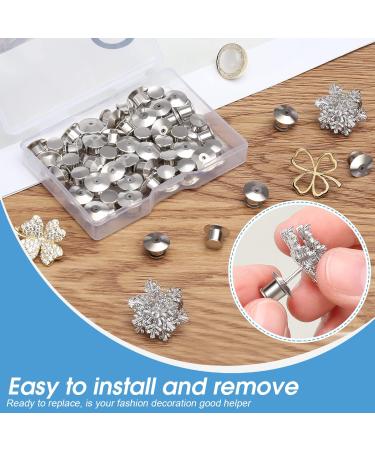 40PCS Locking Pin Back Clasp for Enamel Lapel Pins - Metal Pin Backing Keeper - Buy Online on SooperMarket.com