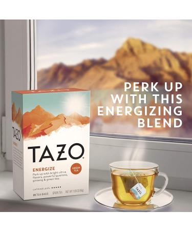 Buy Tazo Energize Green Tea - 20 Tea Bags (1.69 oz) for Energy Boost - Buy Online on SooperMarket.com