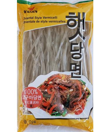 WATSON Oriental Style Vermicelli (Thick) | 500g / 1.1lbs | Korean Vermicelli Pasta | Sweet potato glass noodles | glass noodles | Korean Vermicelli | korean noodles | gluten free noodles | Korean food