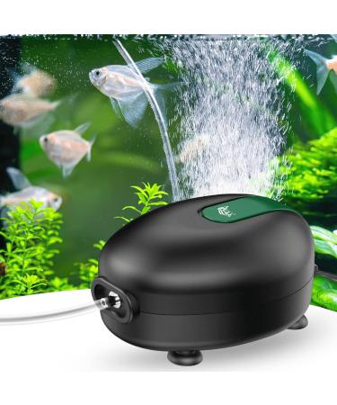 AQQA aquarium air pump Ultra quiet aquarium oxygen pump 2.5W adjustable powerful oxygen pump with double outlet valve