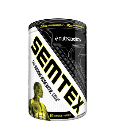 NUTRABOLICS Semtex 60 Caps - Weight Loss Supplement & Energy Booster Strong Fat Burning Formula Thermogenic Pre Workout