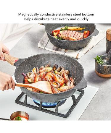 DELURA Frying Pan Skillet Dishwasher Safe Scalding Proof Handle Alloy Skillet Pan for Induction Cooker Gas Stove (Size : 28CM) - Buy Online on SooperMarket.com