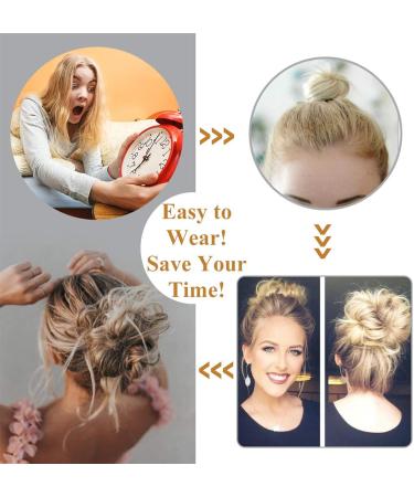 Synthetic Messy Hair Bun Scrunchie Updo in Purple - Bridal & Wedding Hairpiece for Women & Kids - Buy Online on SooperMarket.com