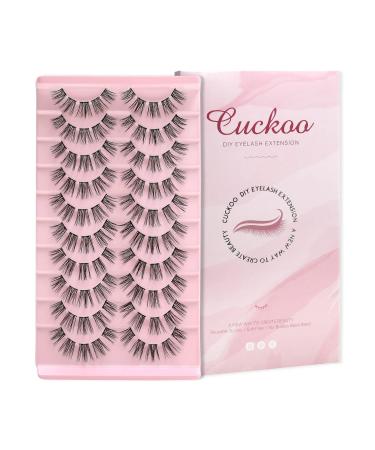 Cuckoo DIY Eyelash Extension Individual Lash 100 Clusters Volume Lashes Set  3D Effect Glue Bonded Band Individual Lashes  False Eyelashes Extension Natural Look
