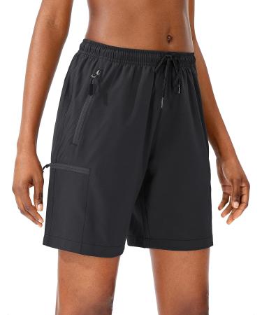 SANTINY Women's Quick Dry Hiking Cargo Shorts - Black, X-Large - Buy Online on SooperMarket.com