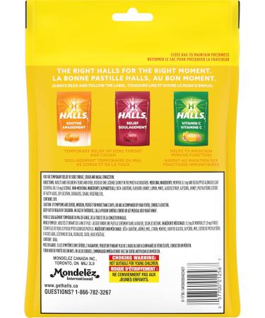 HALLS Honey Lemon Flavour Cough Drops Throat Lozenges Sore Throat Relief Mentho-Lyptus 80 Lozenges Honey Lemon Drops - Buy Online on SooperMarket.com