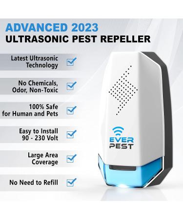 2 Pack Ultrasonic Pest Repeller Plug - Electronic Insect Control Defender for Roach, Bed Bug, Mouse, Rodent, Mosquito - Indoor Repellent for Cockroach, Ants, Mice, Fly, Rat, Bedbug, Spider, Squirrel - Color91 - Buy Online on SooperMarket.com