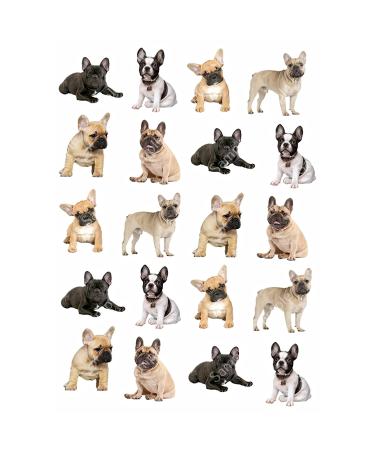 20 x Pre-Cut French Bulldogs Edible Wafer Cupcake Toppers Cake Decoration