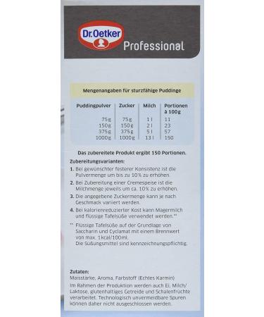 Buy Dr. Oetker Professional Classic Raspberry Pudding Powder - 1 kg Pack for Delicious Desserts | International Shipping Available - Buy Online on SooperMarket.com