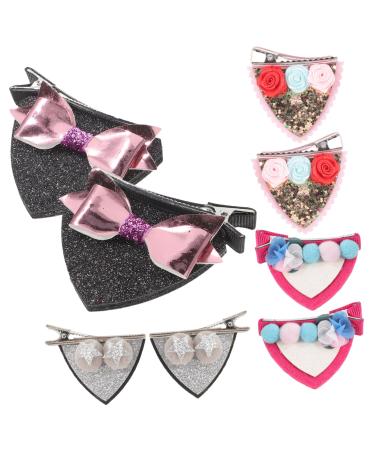 Vaguelly 4 Pairs Cat Ears Hair Barrette Hair Clips Animals Ears Hair Barrette Hair Accessories Girl Headdress Cat Ears Cat Ears Hairpins Cat Ears Hairpins