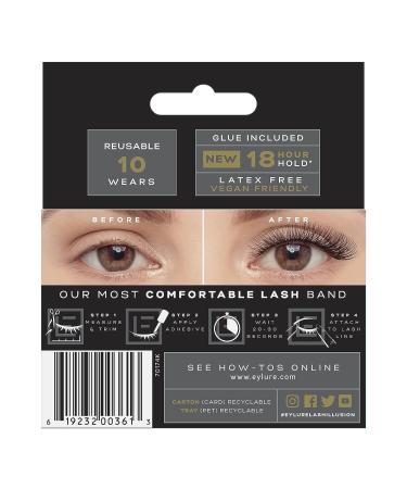 Eylure Lash Illusion Faux Mink No. 310 False Lashes with Adhesive - 1 Pair - Buy Online on SooperMarket.com