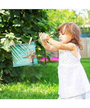 SUABO Soft Cotton Bath Washcloths Set | Starfish Palm Tree Design | Absorbent & Quick Drying | 6-Pack - Buy Online on SooperMarket.com