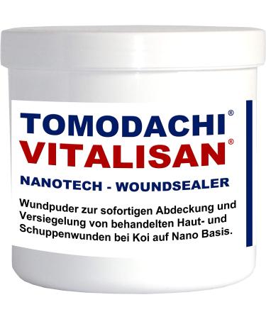 Tomodachi waterproof antibacterial wound seal for Koi on nanobasis vitalisan wound care for Koi innovative protects wounds in the water and supports wound healing 100g can